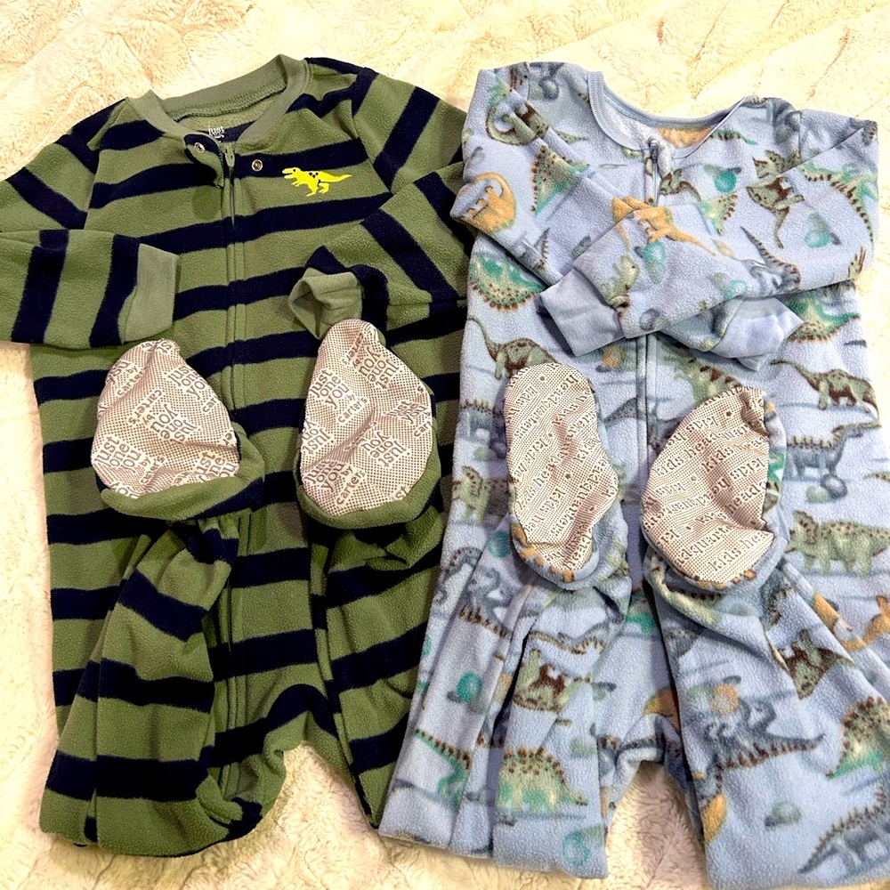 Two Boys sz 3T footed Pajamas